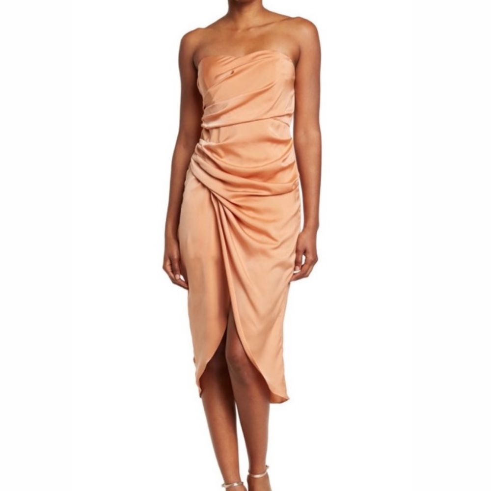 NWT burnt orange strapless dress